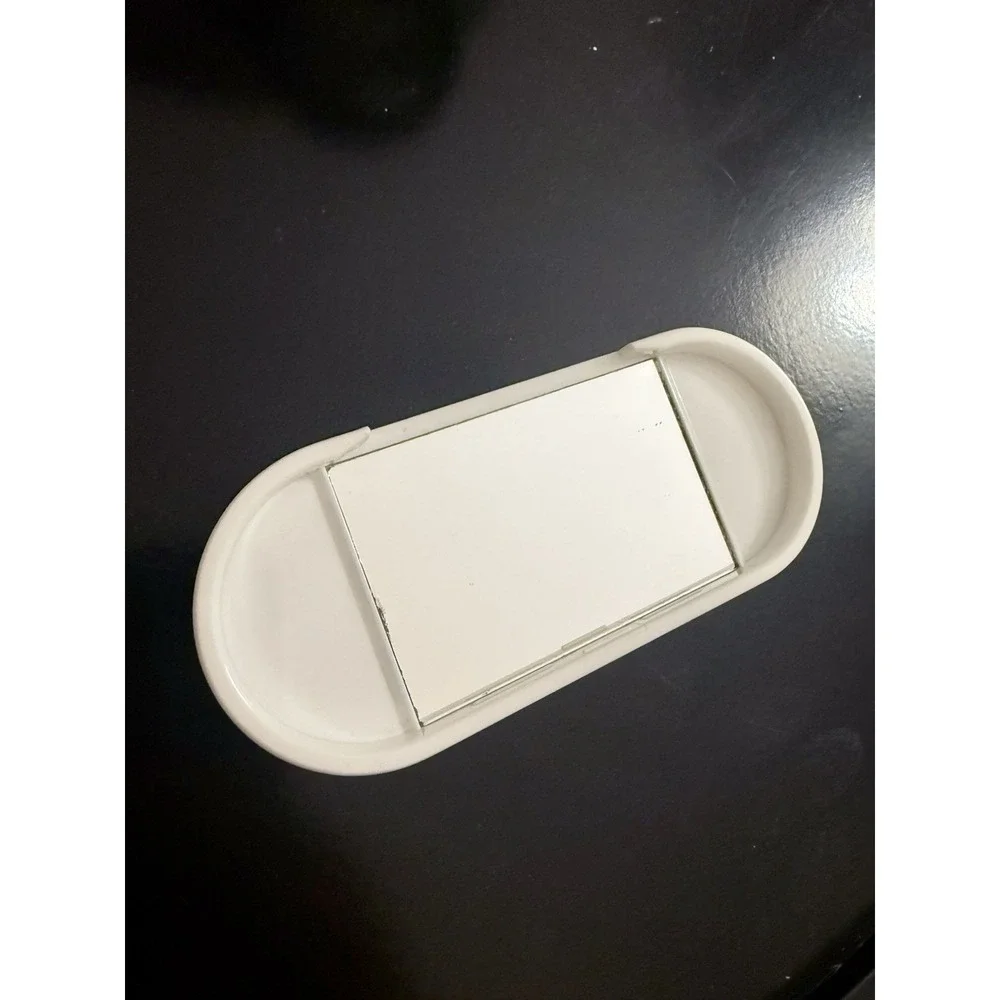 Vintage Clinique Comb & Mirror Set Snap Together White 1980s Travel Compact